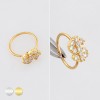 CZ GEM PAVED DOLLAR SIGN 316L SURGICAL STEEL NOSE HOOP NOSE RING